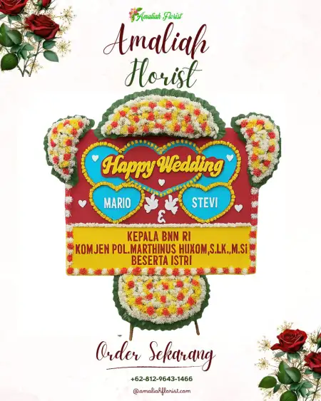 Papan Bunga Pernikahan Mirat